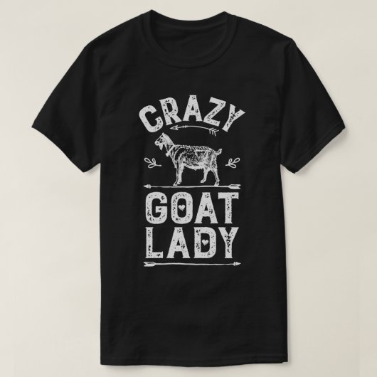 T-shirt Crazy Chèvre Lady Funny Chèvres Amateurs Fermier G (Design devant)