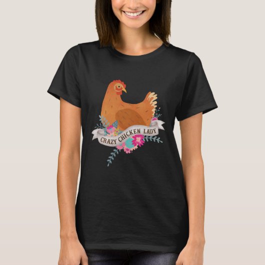 T-shirt Crazy Chicken Lady 59 (Devant)