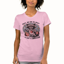 T-shirt Crazy Coffee Raccoon