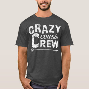 T-shirt Crazy Cousin Crew pour enfants et adultes