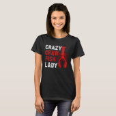 T-shirt Crazy Crawfish Lady Crayfish (Devant entier)