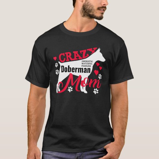 T-shirt Crazy Doberman (Devant)