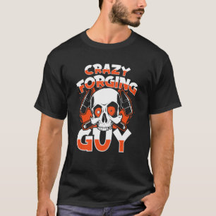 T-shirt Crazy Forge Guy Anvil Hobby Legend Forge Noir