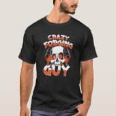 T-shirt Crazy Forging Guy Anvil Hobby Legend Forging Black (Devant)