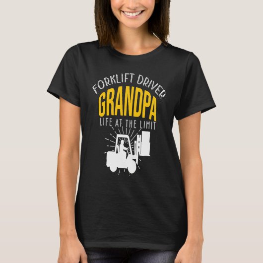 T-shirt Crazy Forklift Driver Grandpa Accessories (Devant)