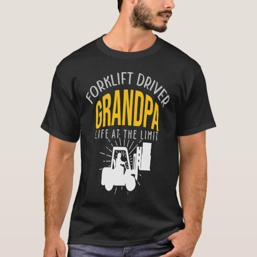 T-shirt Crazy Forklift Driver Grandpa Accessories (Devant)