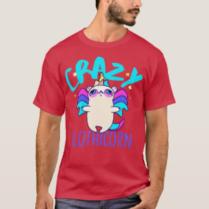 T-shirt Crazy Funny Psychedelic Sloth Unicorn hybride
