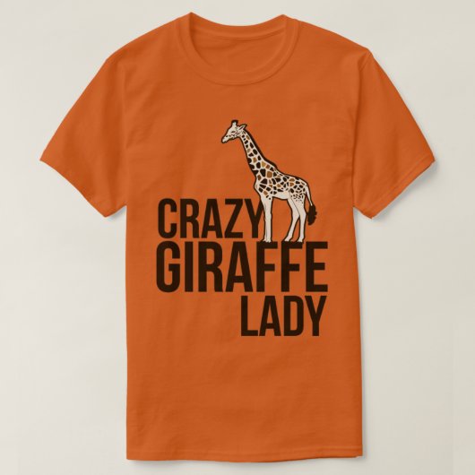 T-shirt Crazy Giraffe Lady jolies girafes (Design devant)