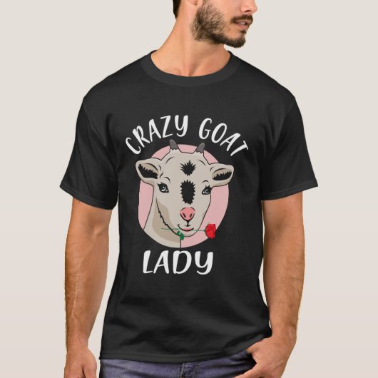 T-shirt Crazy Goat Lady Goat Valentine s Day (Devant)