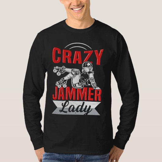 T-shirt Crazy Jammer Lady for a Derby Girl (Devant)