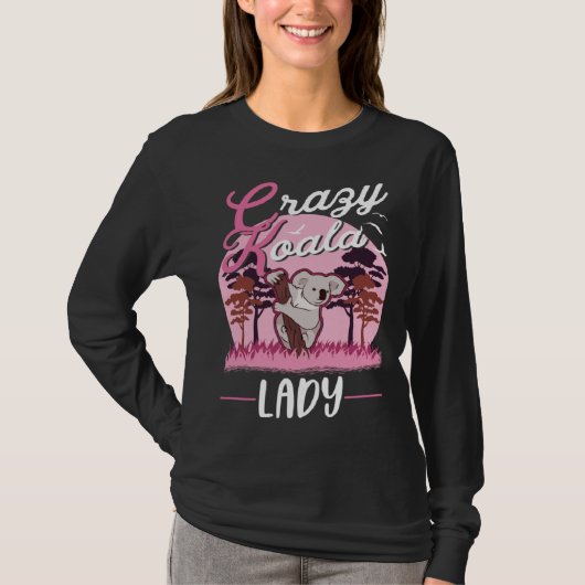 T-shirt Crazy Koala lady Koala Girl (Devant)