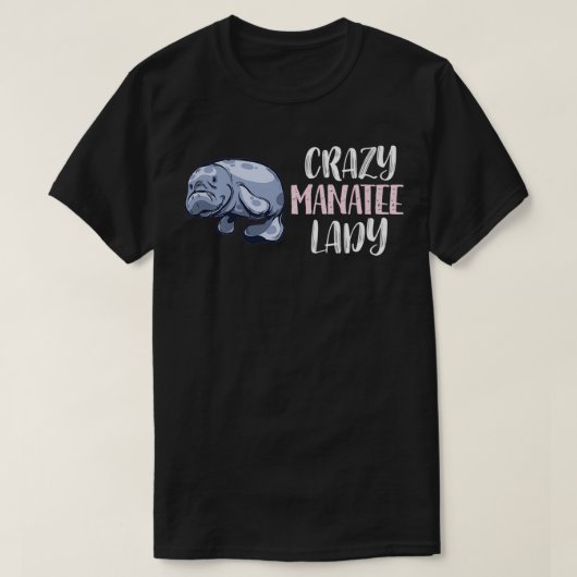 T-shirt Crazy Manatee Lady Manatee Lovers (Design devant)