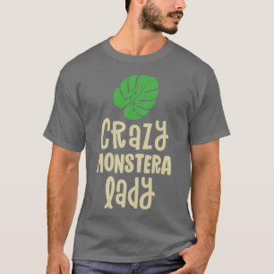 T-shirt Crazy Monstera Lady Plante Mama Chemise Femmes Mam
