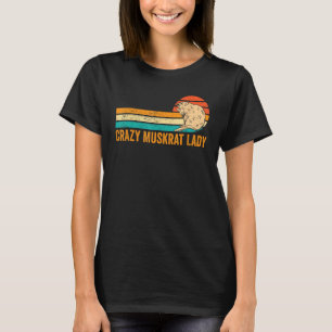T-shirt Crazy Muskrat Lady Retro