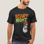 T-shirt Crazy Night Ghost Halloween Costume pour enfants P (Devant)