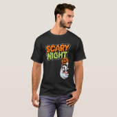 T-shirt Crazy Night Ghost Halloween Costume pour enfants P (Devant entier)