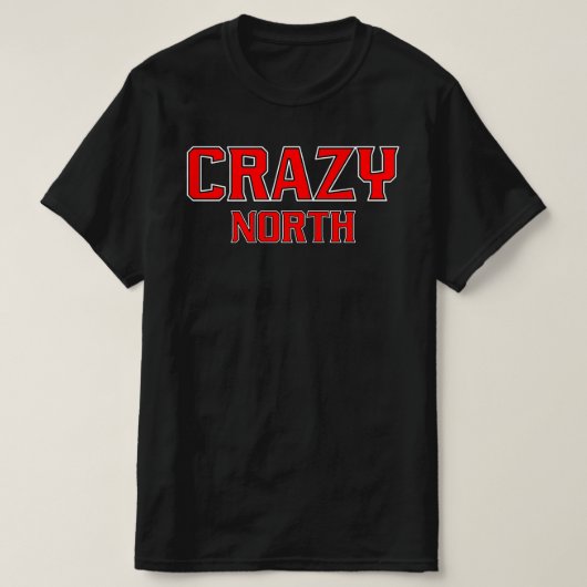 T-shirt Crazy North Crveno Beli Crvena Zvezda (Design devant)