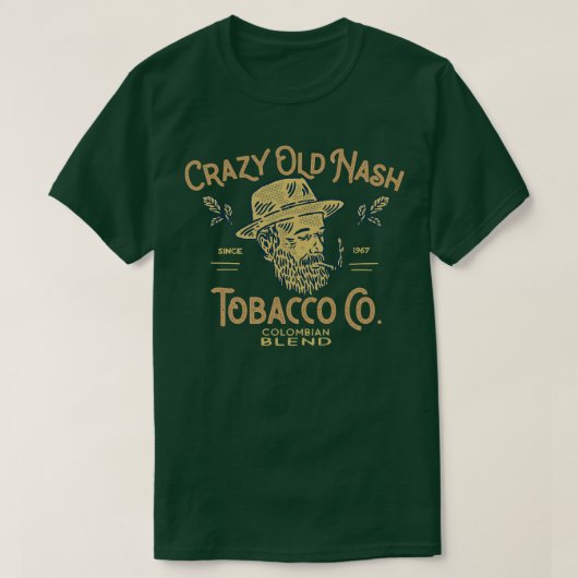 T-shirt Crazy Old Nash Vintage Tobacco (Design devant)