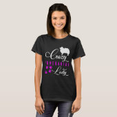 T-shirt Crazy Pomeranian Lady Funny White Pomeranian Spitz (Devant entier)