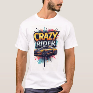 T-shirt Crazy Rider: Vibrant Graffiti Art
