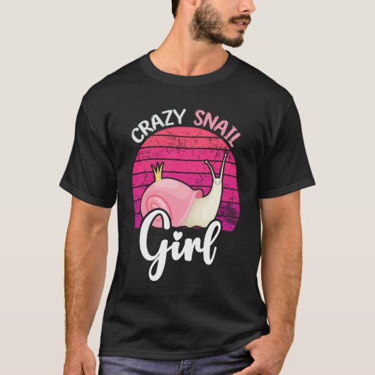 T-shirt crazy snail  girl (Devant)