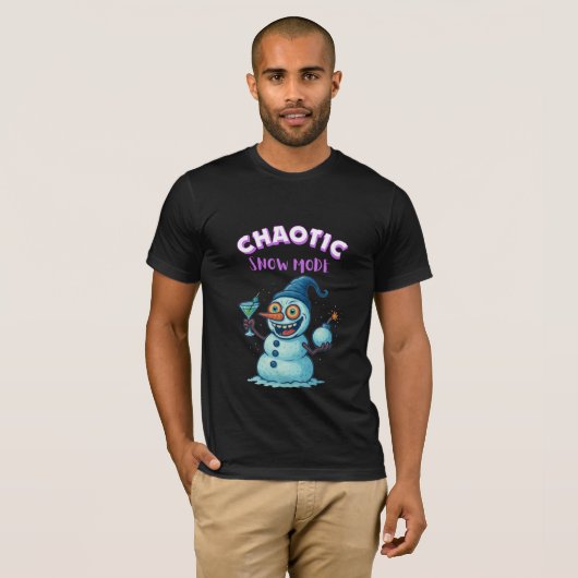 T-shirt Crazy Snowman – Funny Retro Frosty Holiday Vibe (Devant entier)