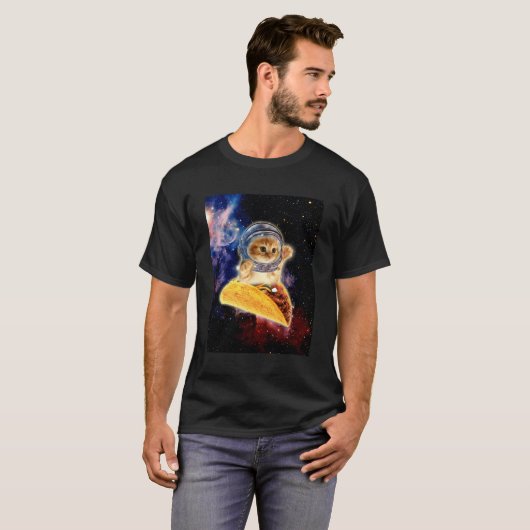 T-shirt Crazy Space Taco Cat Funny V2 (Devant entier)