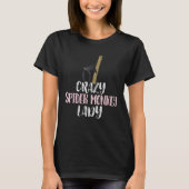 T-shirt Crazy Spider Monkey Lady  Cute Spider Monkey (Devant)