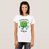 T-shirt Crazy Wabbit a mordu ma conception de trèfle d'ore (Devant entier)