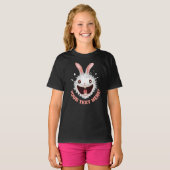 T-shirt Crazy White Rabbit Face (Devant entier)
