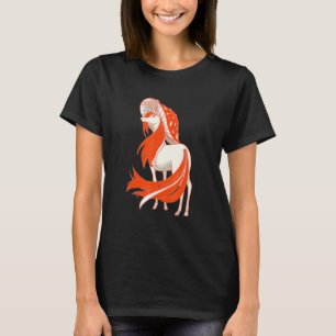 T-shirt Cre d'Imaginaire de la licorne de champignon rouge