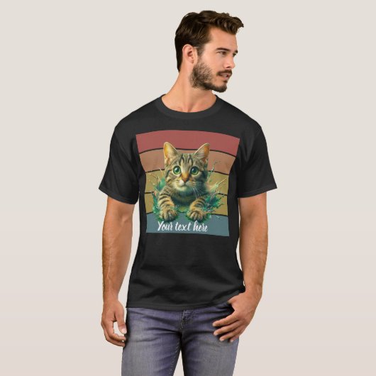T-shirt crea tu propia camiseta con gatito (Devant entier)