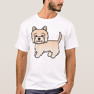 T-shirt Cream Cairn Terrier mignon Cartoon Chien