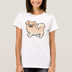 T-shirt Cream Tibétain Spaniel Cartoon Chien