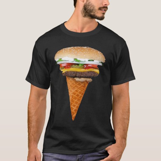 T-shirt Creamburger Ice Cream Hamburger Cheeseburger (Devant)