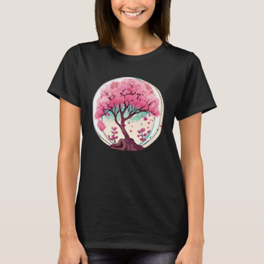 T-shirt Create an Ambiance of Renewal with this Cherry Blo (Devant)