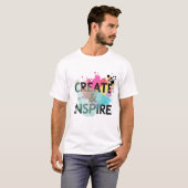 T-shirt Create & Inspire Splash – Artistic Motivation Shir (Devant entier)