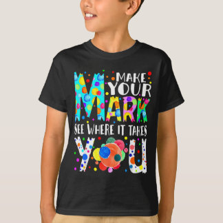 T-shirt Create Own Colorful Path Polka Dot Celebration