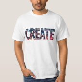 T-shirt CREATE Typography Art - Lettre Abstraite Gras (Devant)
