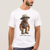 T-shirt Create Yorn Own Funny Ape Hiking Explorer Meme (Devant)