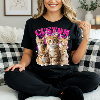 T-shirt create your own cat or any pets 90s bootleg
