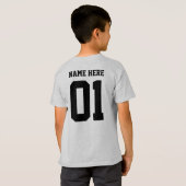 T-shirt CREATE-YOUR-OWN DIY Custom design Boys Team Number (Dos entier)