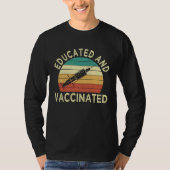 T-shirt Created and vaccinated fun pro vaccination (Devant)