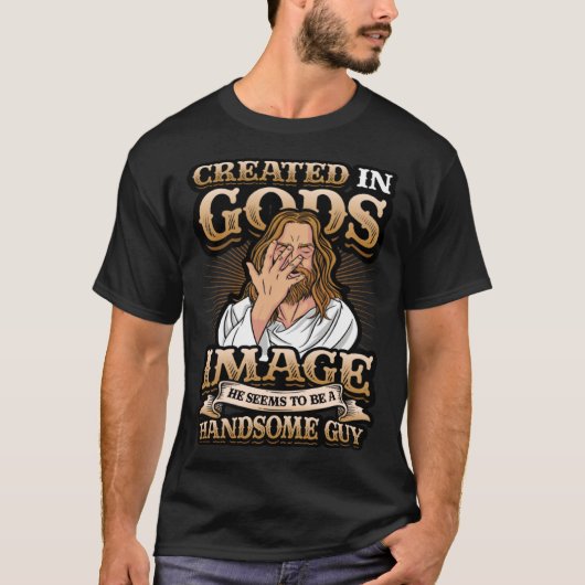 T-shirt Created In Gods Image  Religious Men  1 (Devant)