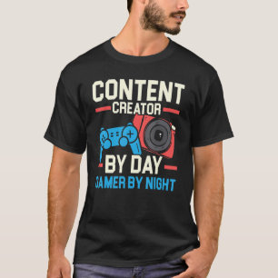 T-shirt Créateur De Contenu Par Joueur De Jour Par Influen
