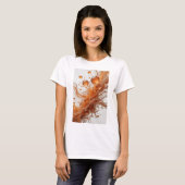 T-shirt Création ART ABSTRAIT Orange Clair (Devant entier)
