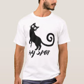 T-shirt Création Chat Noir Mon Endroit (Devant)
