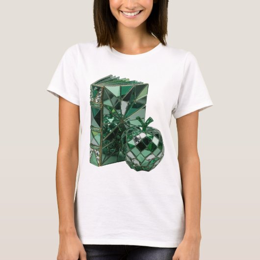 T-shirt Création d'art abstrait argenté et croquant v3 (Devant)
