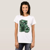 T-shirt Création d'art abstrait argenté et croquant v3 (Devant entier)