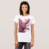 T-shirt Création d'art abstrait argenté v2 (Devant entier)